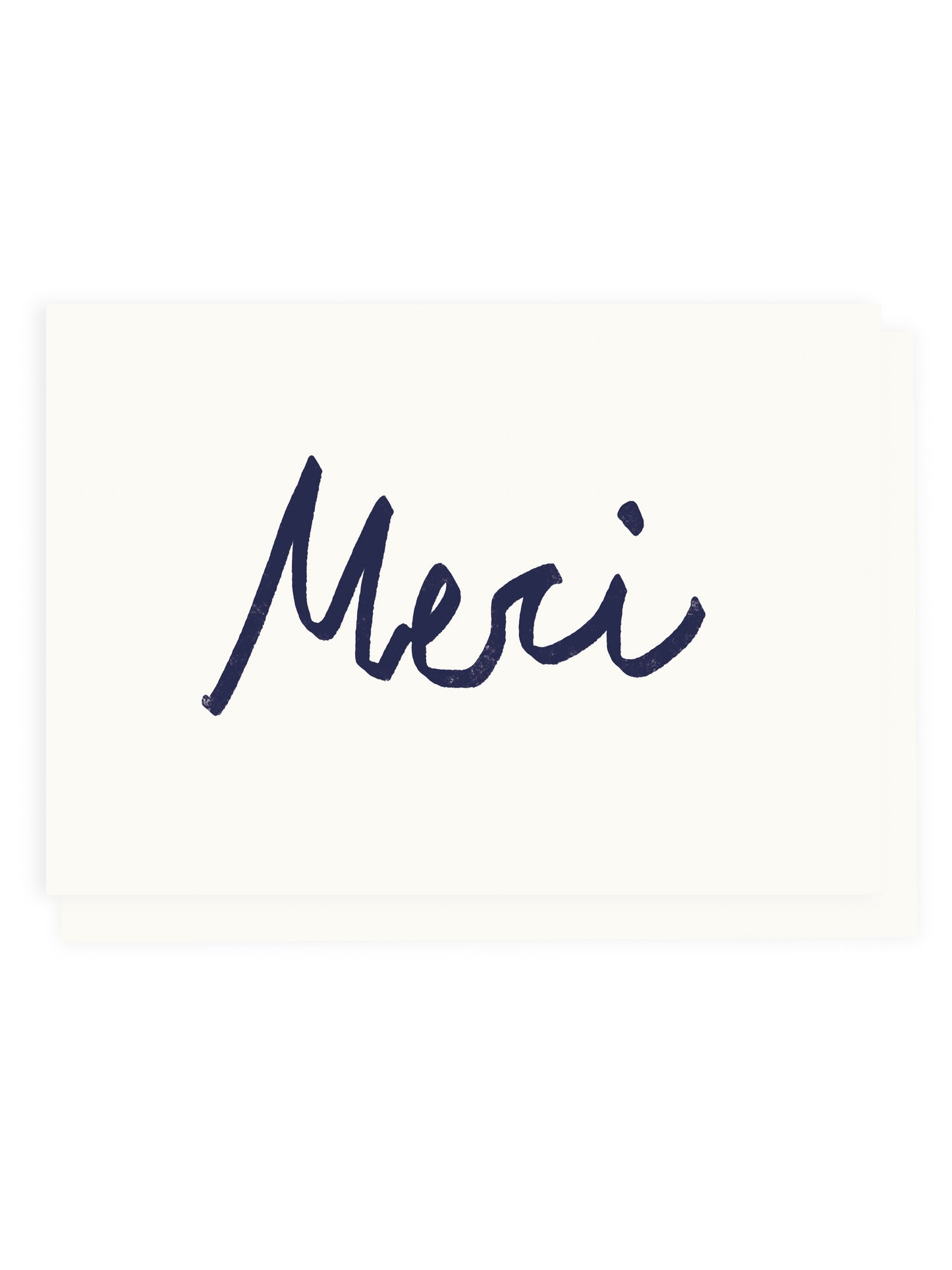 Folding card 'Merci' (risography)