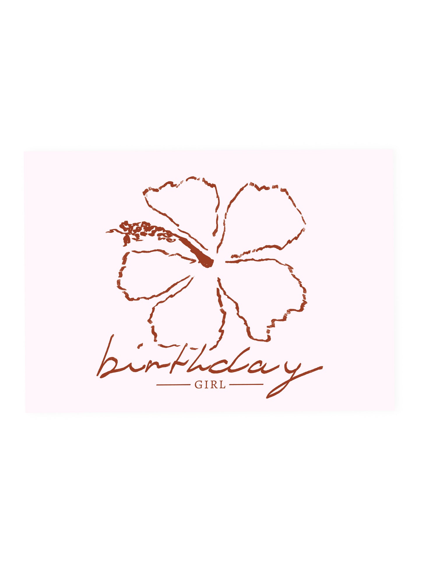 Postcard 'Birthday Girl' Hibiscus (Risograph)