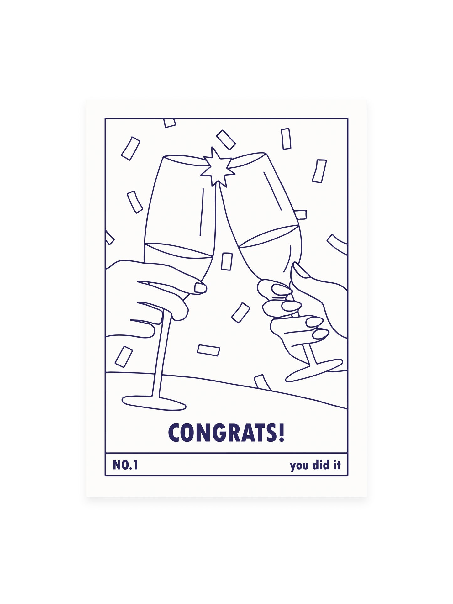 Postcard 'congrats! Drinks