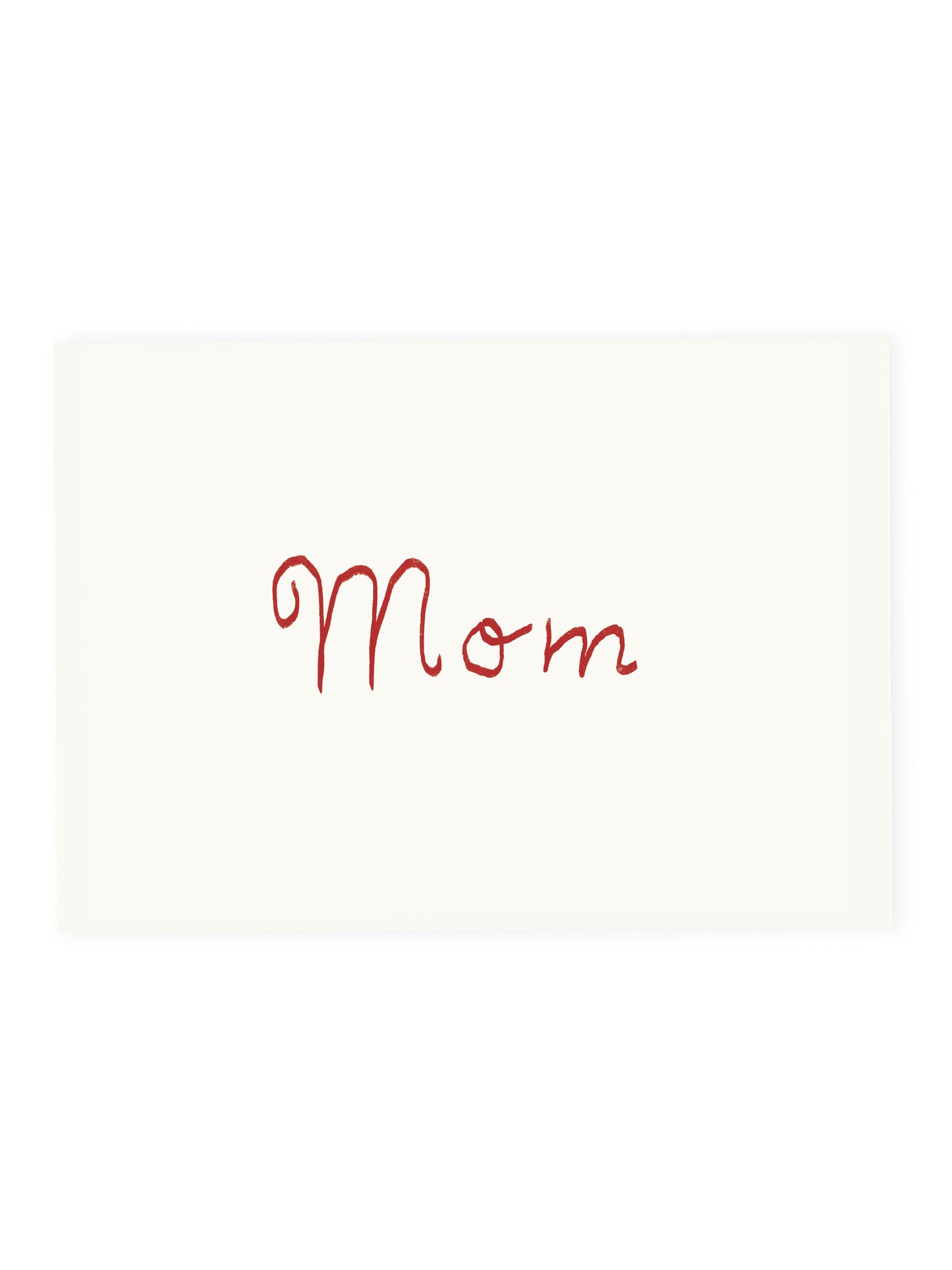 Postcard 'Mom' font (risograph)