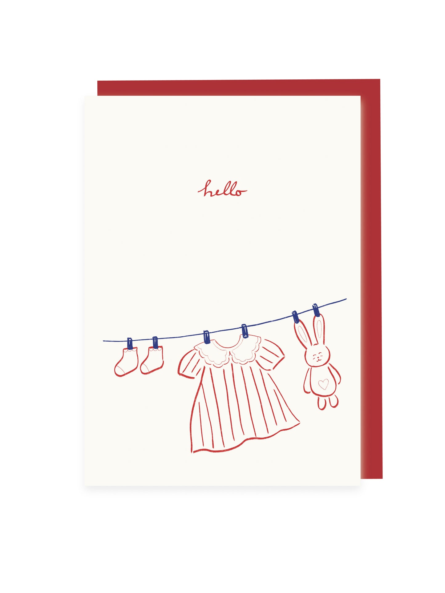 Folding card 'hello' (risography)
