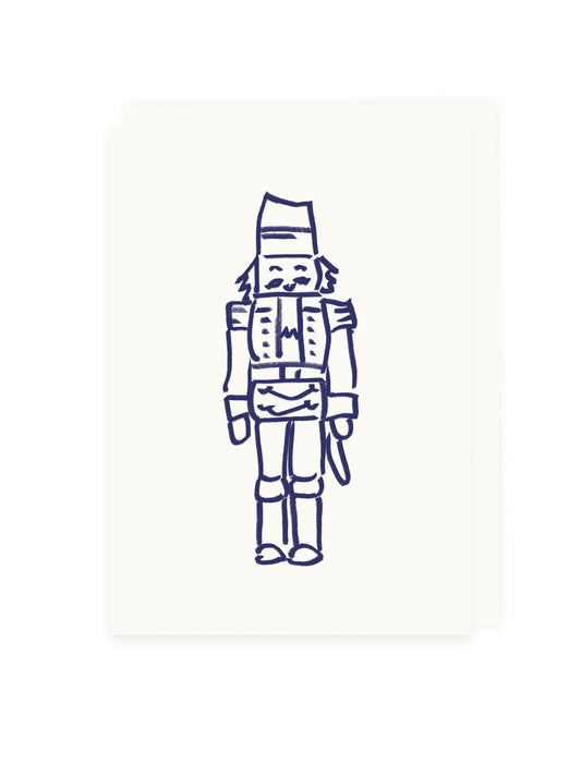 Nutcracker folding card (risograph)