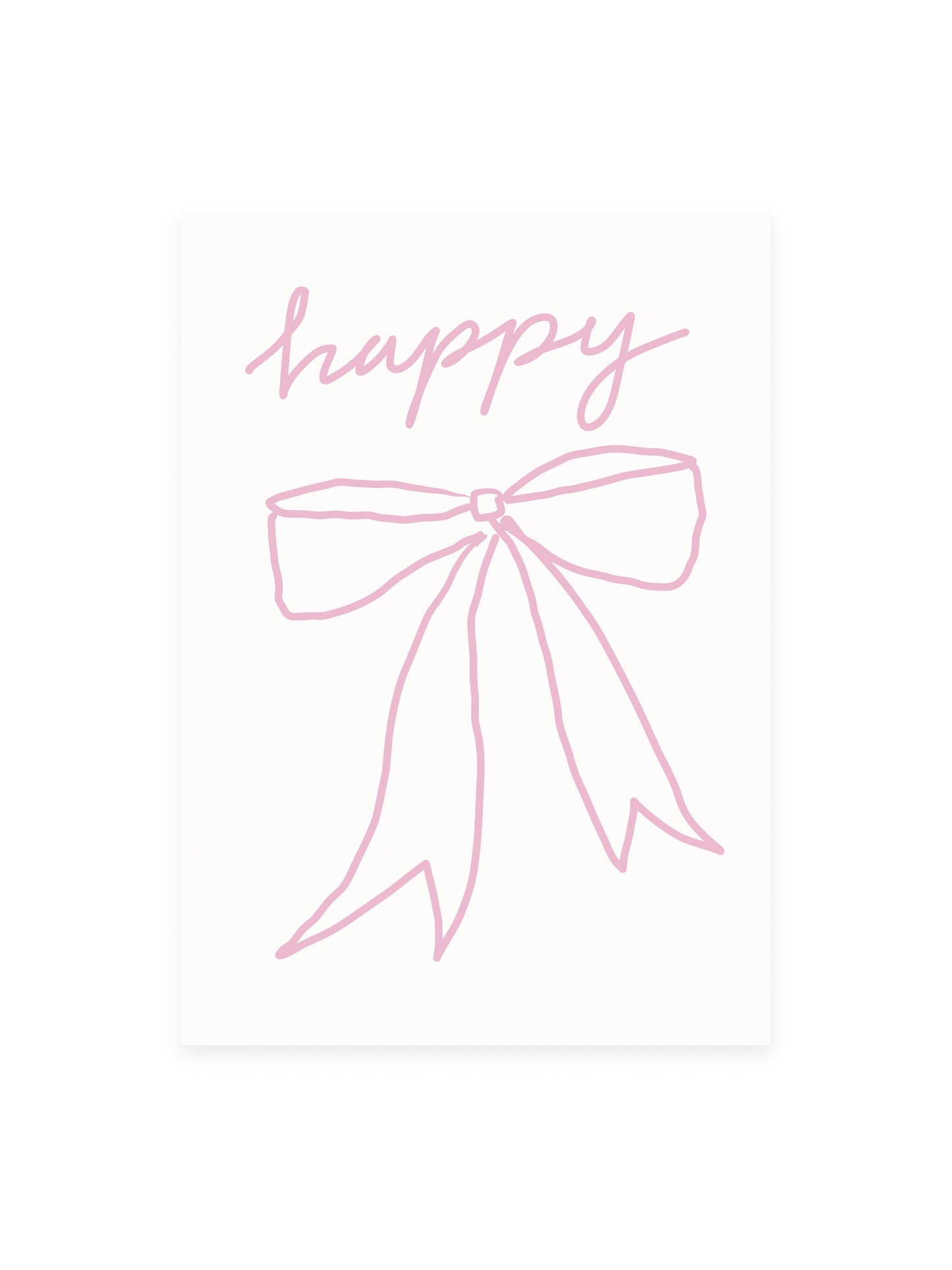 Postcard 'happy' bow