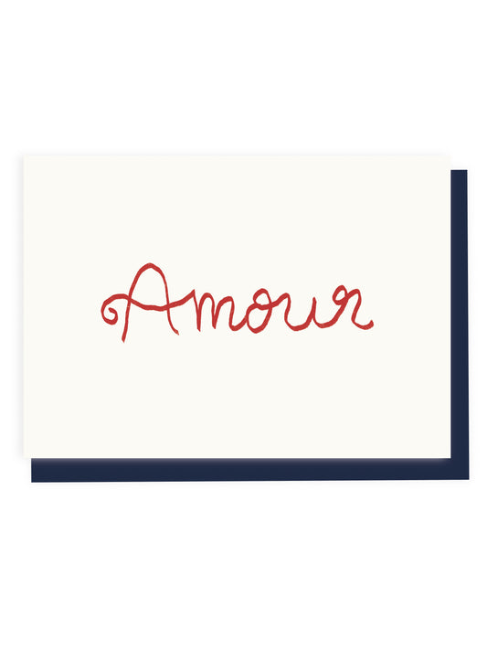 Folding card 'Amour' (risography)