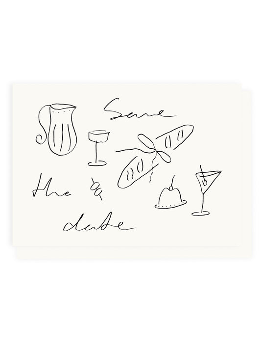Folding card 'Save the date' (risography)