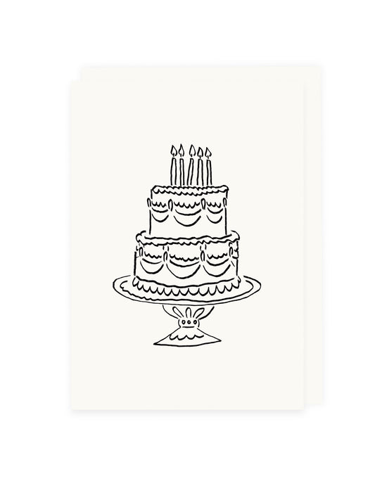 Folding card cake (risography)