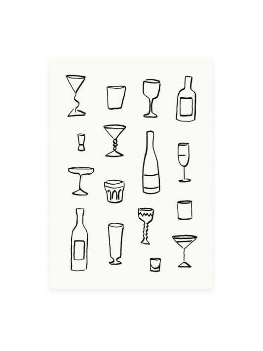 Postcard Drinks (Risograph)