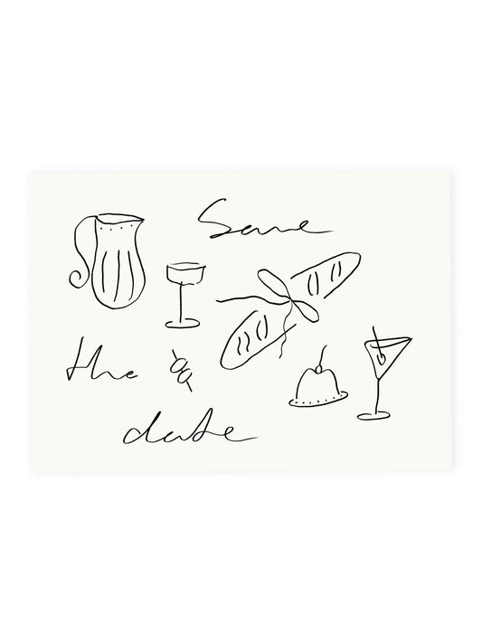Postcard 'Save the date' (Risography)