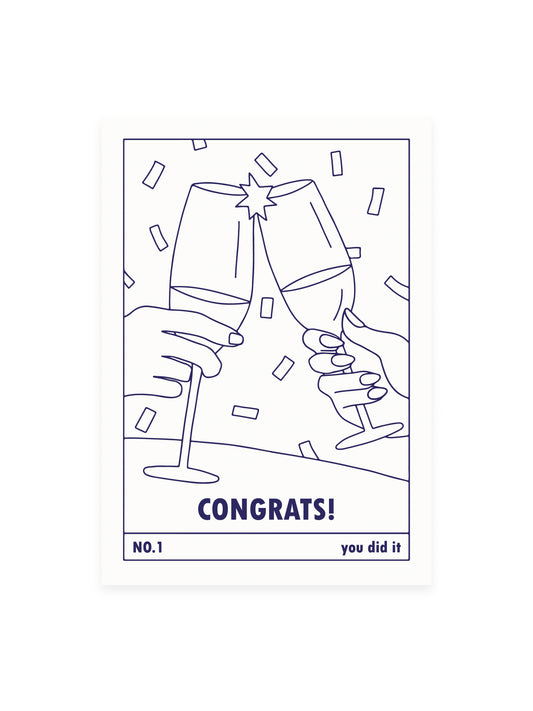 Postcard 'congrats! Drinks