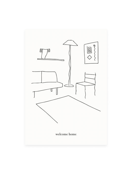 Postcard 'welcome home'